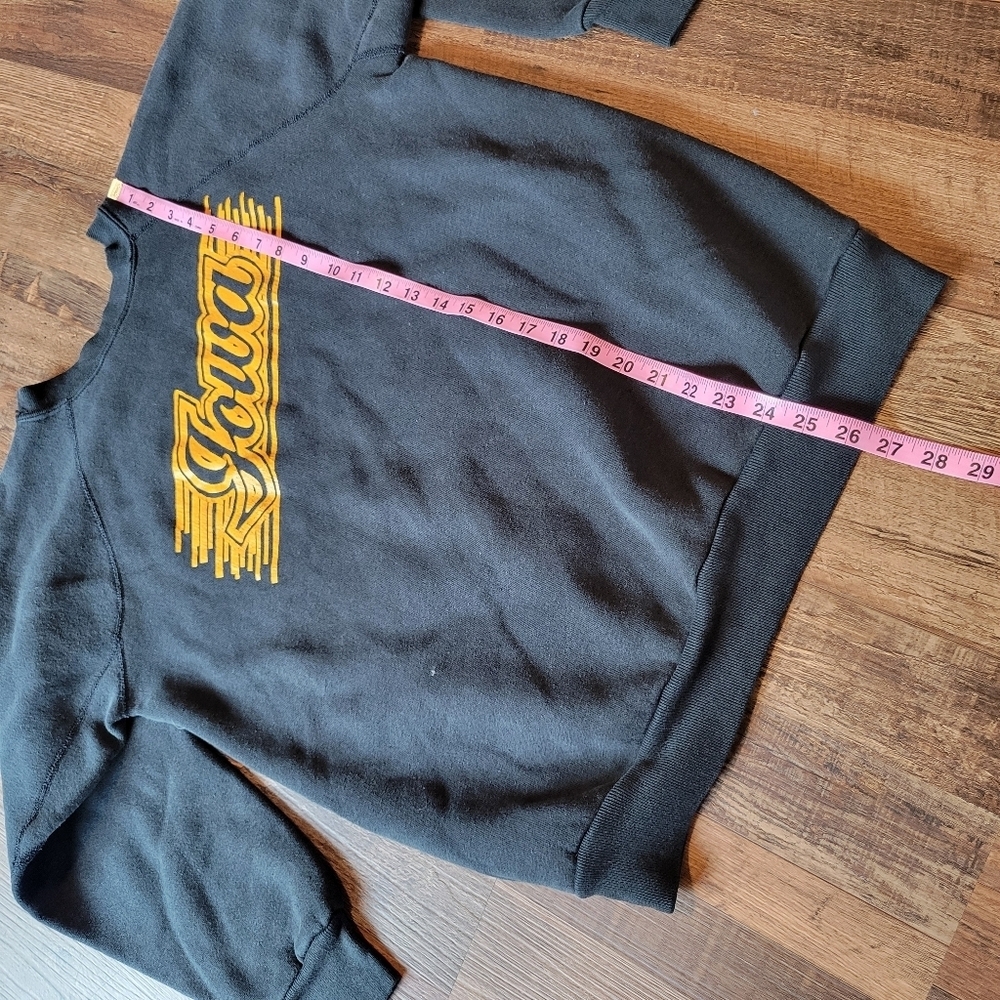 Vintage Iowa Hawkeye Black & Gold Crewneck Long Sleeve Sweatshirt - Picture 5 of 5